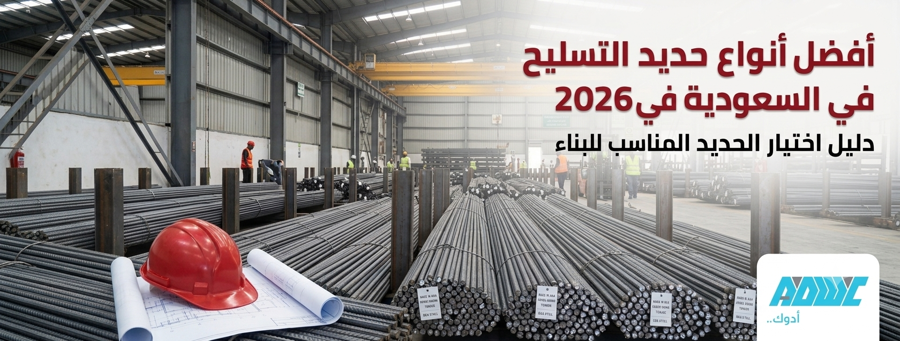 أفضل أنواع حديد التسليح في السعودية 2026 | دليل اختيار الحديد المناسب للبناء